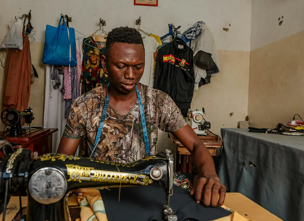 Gros plan sur le coton de qualité, matière première de la création.